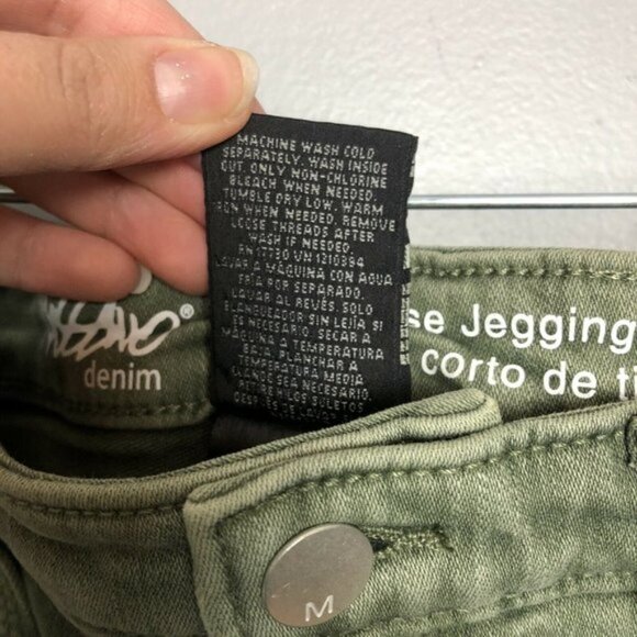 NWT Womens Green White Splatter Paint skinny Jeggings - Picture 5 of 7